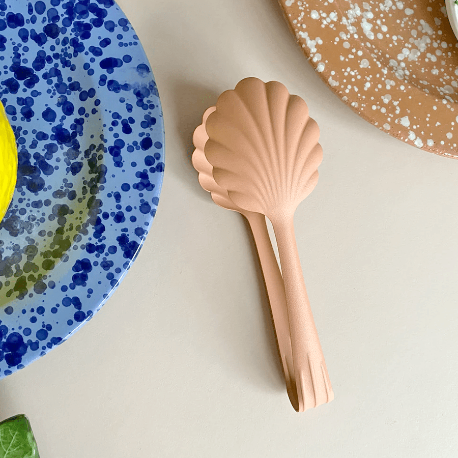SHELL SALAD TONGS - PINK - DYKE & DEAN