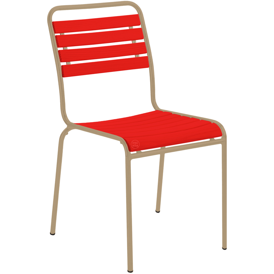SLATTED REDWOOD STACKING CHAIR COLOUR