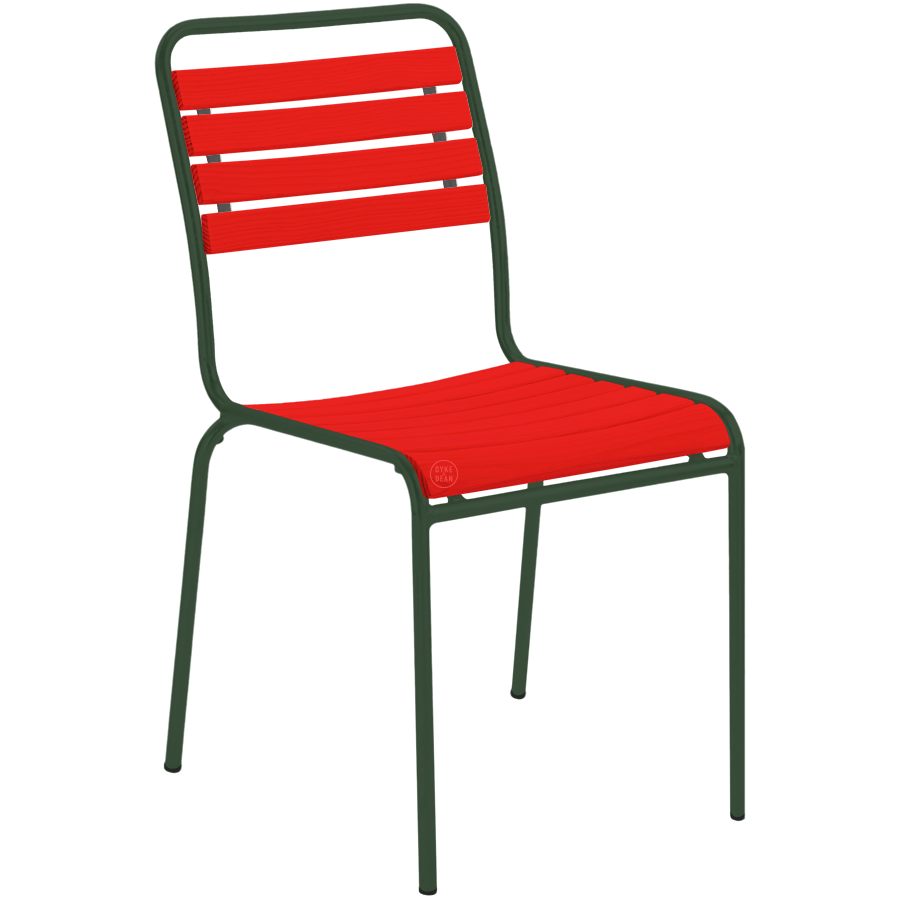 SLATTED REDWOOD STACKING CHAIR COLOUR