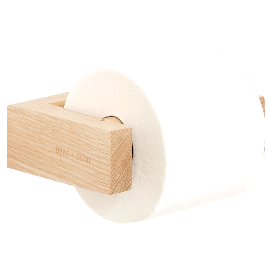 SLIMLINE TOILET ROLL WALL HOLDER IN NATURAL OAK - DYKE & DEAN