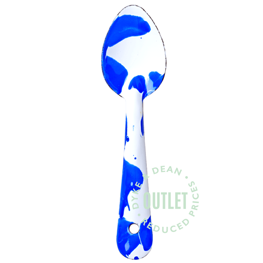 SLIPWARE ENAMEL BLUE WHITE SPOON OUTLET - DYKE & DEAN