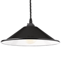 SMALL BLACK ENAMEL CONE SHADE - DYKE & DEAN