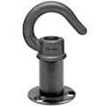 SMALL DARK BRASS WALL & CEILING HOOK - DYKE & DEAN