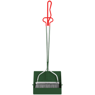 SMILEY DUST BROOM SET LONG HANDLE GREEN - DYKE & DEAN