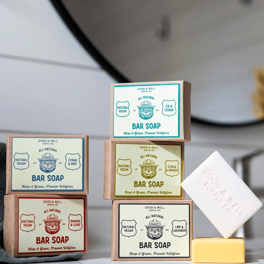 SMOKEY BEAR BAR SOAP FIR & CEDAR - DYKE & DEAN