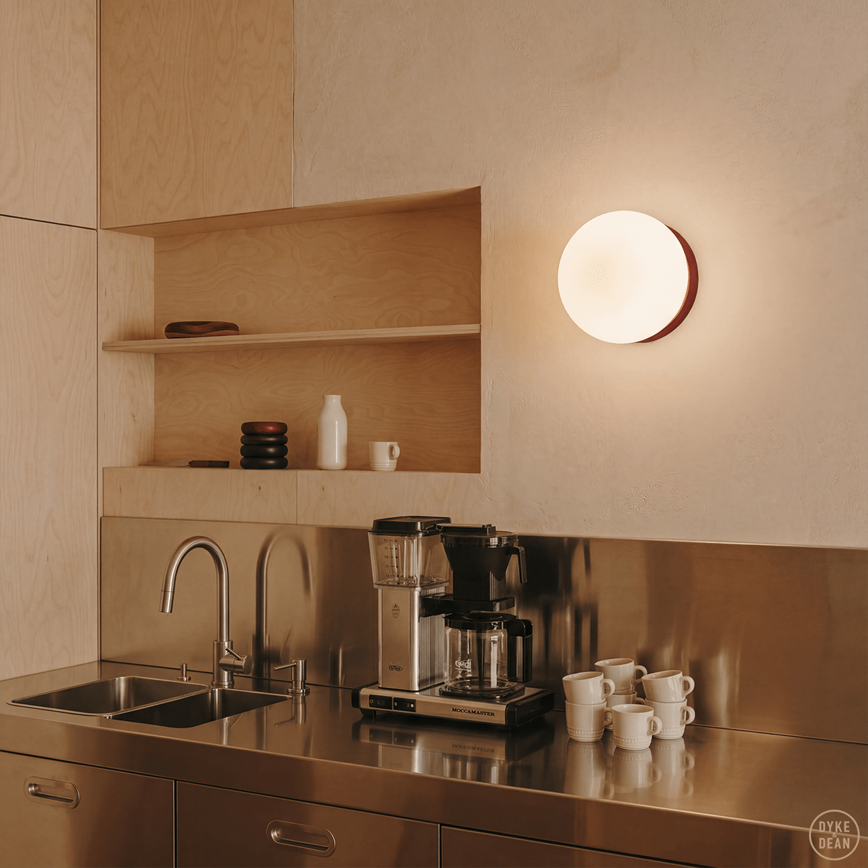 SPHERE LAMP BLACK BASE 300mm - DYKE & DEAN