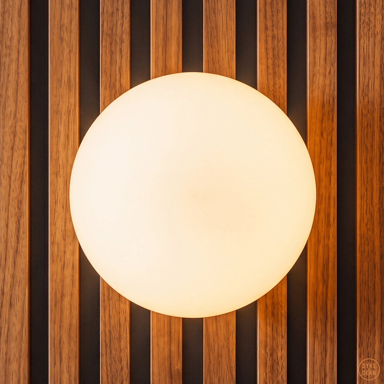 SPHERE LAMP BRASS BASE 300mm - DYKE & DEAN