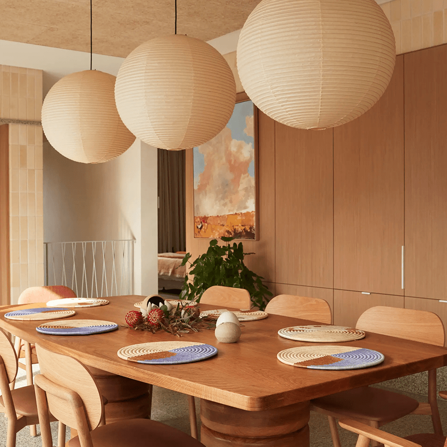 SPHERE LINEN LIGHT SHADE 100CM - DYKE & DEAN