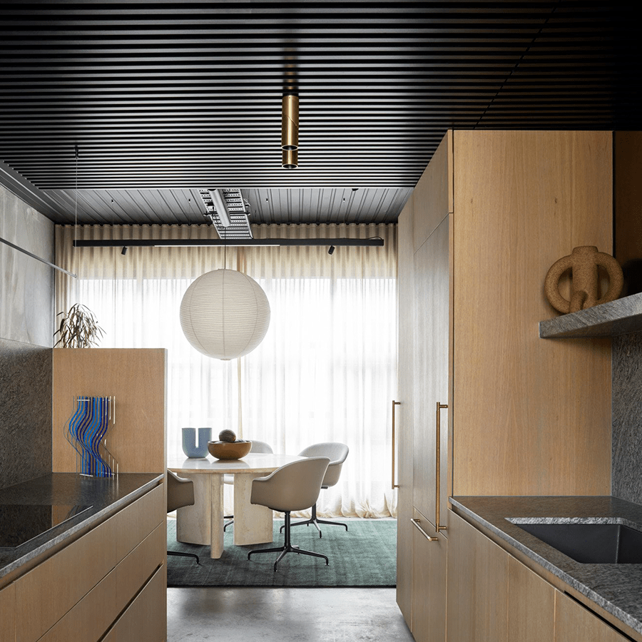 SPHERE LINEN LIGHT SHADE 100CM - DYKE & DEAN