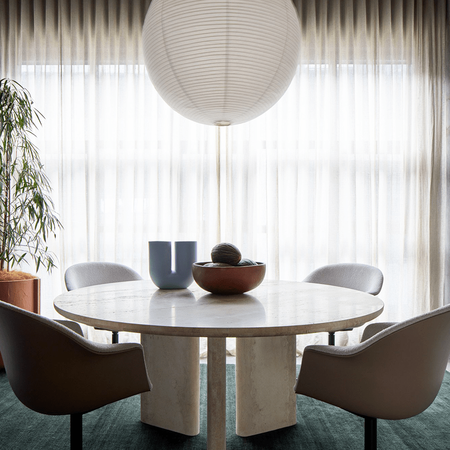 SPHERE LINEN LIGHT SHADE 100CM - DYKE & DEAN