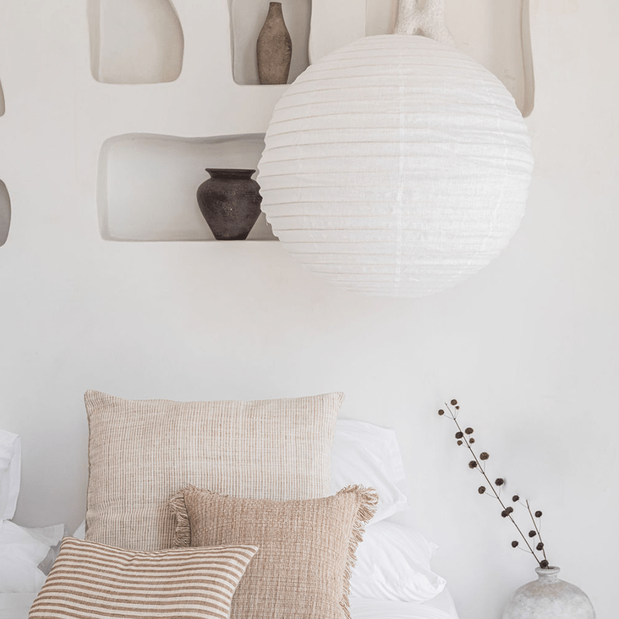 SPHERE LINEN LIGHT SHADE 60CM - DYKE & DEAN
