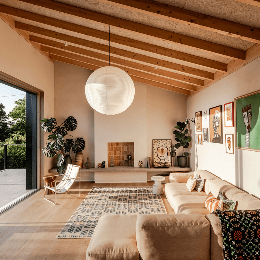 SPHERE LINEN LIGHT SHADE 80CM - DYKE & DEAN