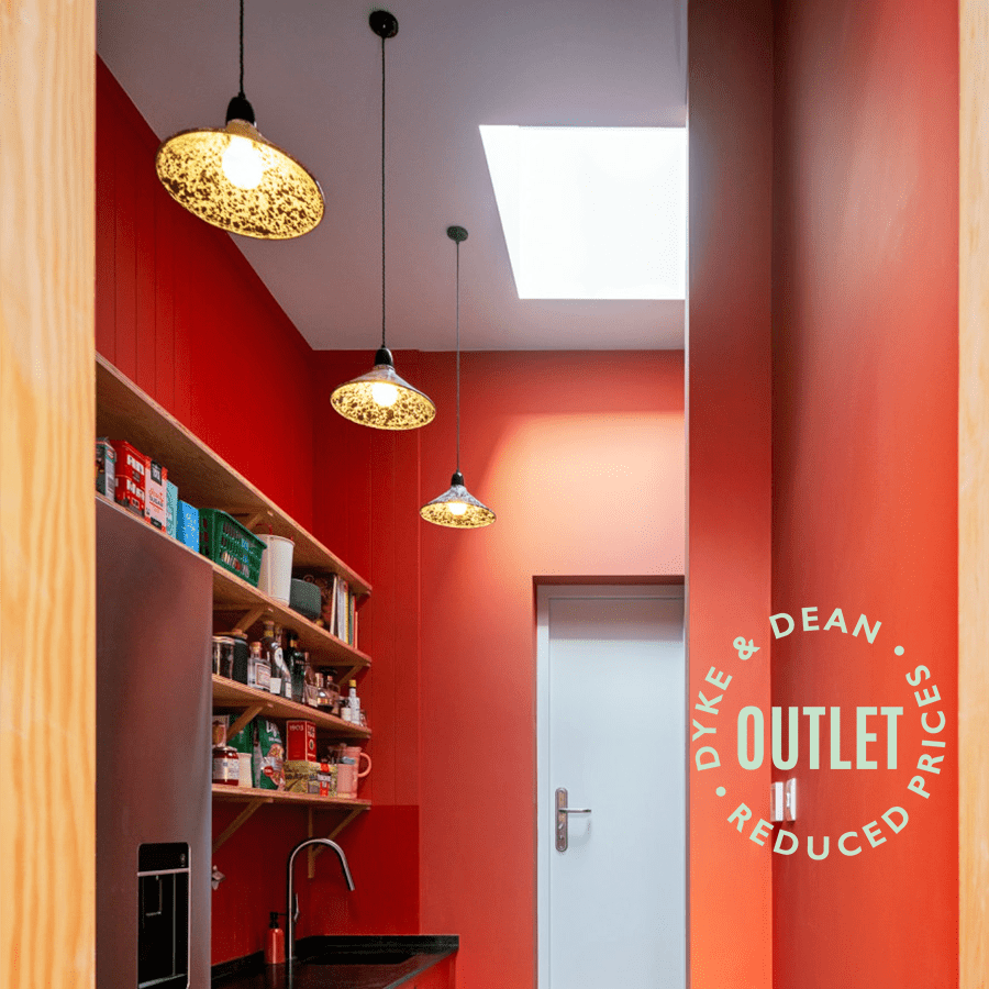 SPLATTERWARE CONE LIGHT SHADE TURQUOISE OUTLET - DYKE & DEAN