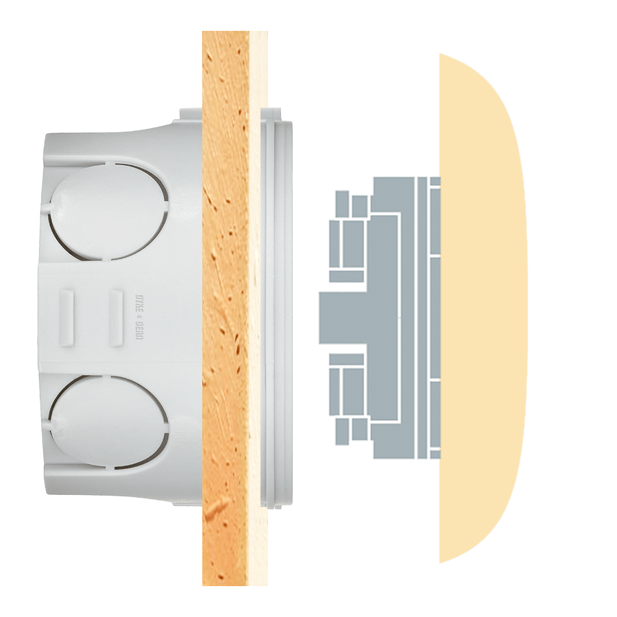 SQUARE PORCELAIN HDMI WALL SOCKET SALMON - DYKE & DEAN