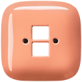 SQUARE PORCELAIN WALL SOCKET SALMON PC/USB - DYKE & DEAN