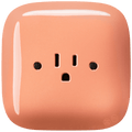 SQUARE PORCELAIN WALL SOCKET USA 15 AMP SALMON - DYKE & DEAN