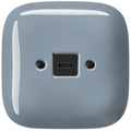 SQUARE PORCELAIN WALL SOCKET USB - C ASH GREY - DYKE & DEAN