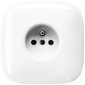 SQUARE PORCELAIN WALL SOCKET WHITE - DYKE & DEAN