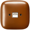 SQUARE PORCELAIN WALL USB CHARGER COPPER - DYKE & DEAN