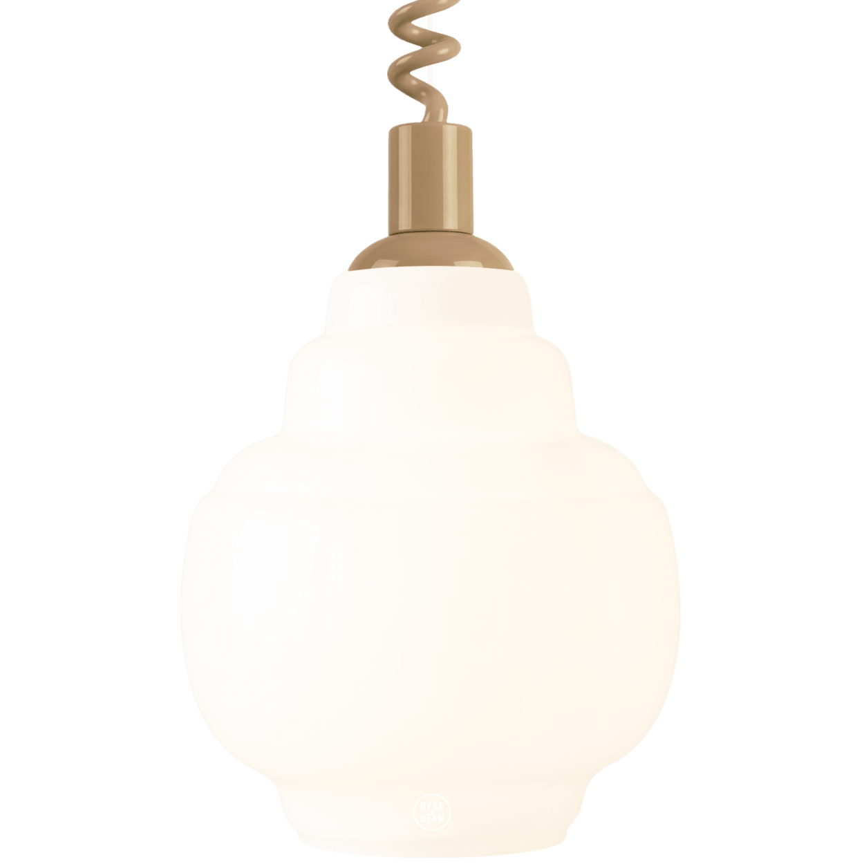 STEPPED OPALINE RETRACTABLE CORD LIGHT - DYKE & DEAN