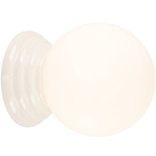 STONE CERAMIC SCONCE WATERPROOF OPAL GLOBE WALL LIGHT - DYKE & DEAN