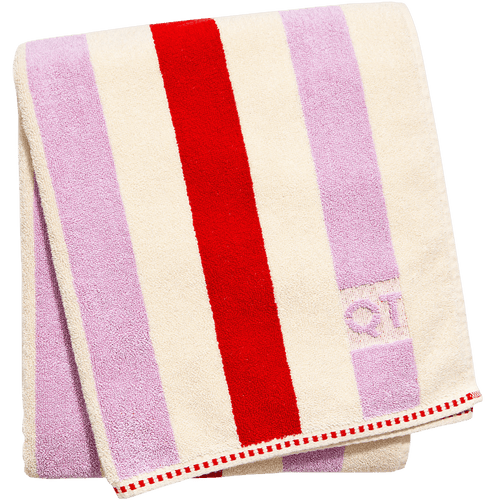STRIPE BATH SHEET TOWEL CANDY - DYKE & DEAN