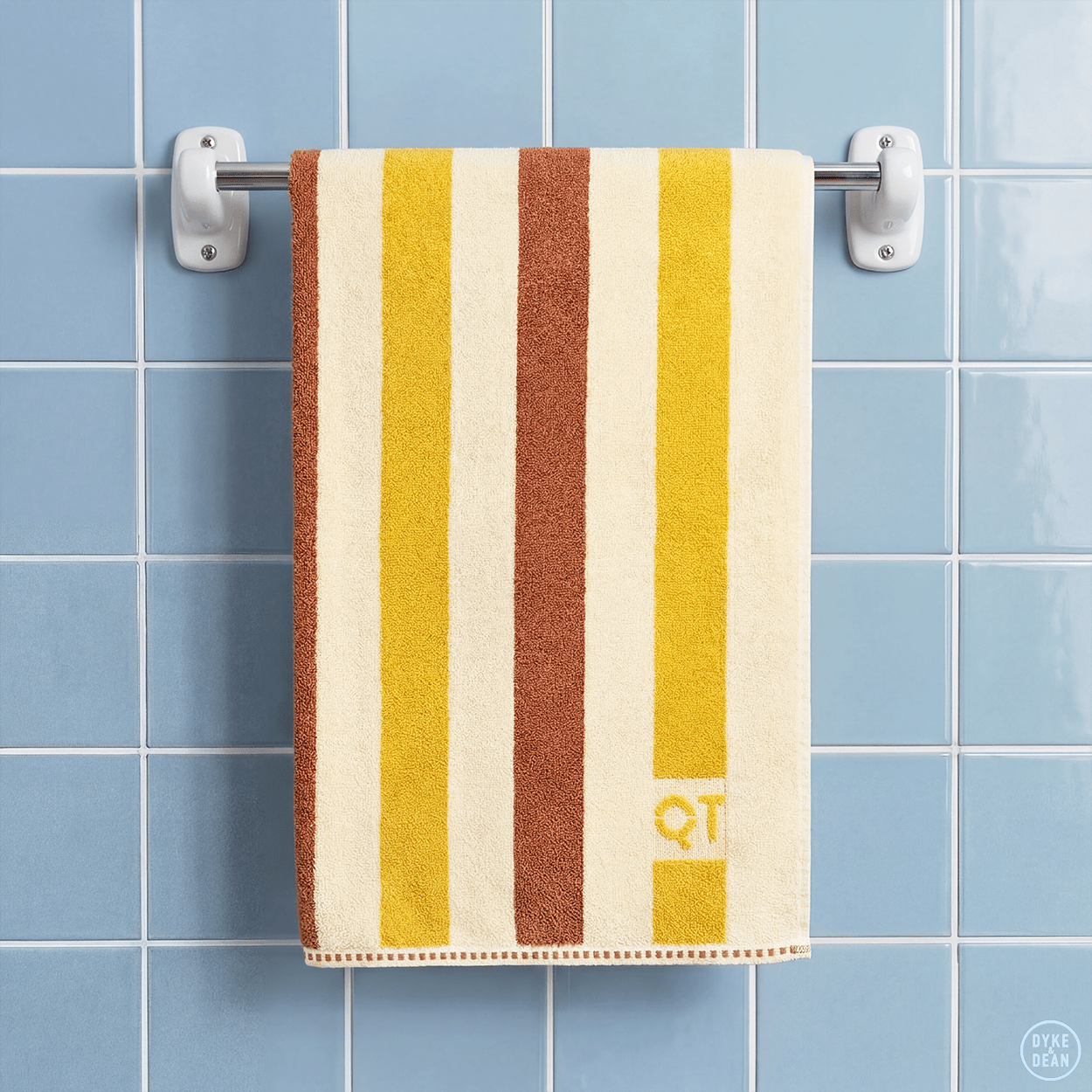 STRIPE BATH SHEET TOWEL CANYON - DYKE & DEAN