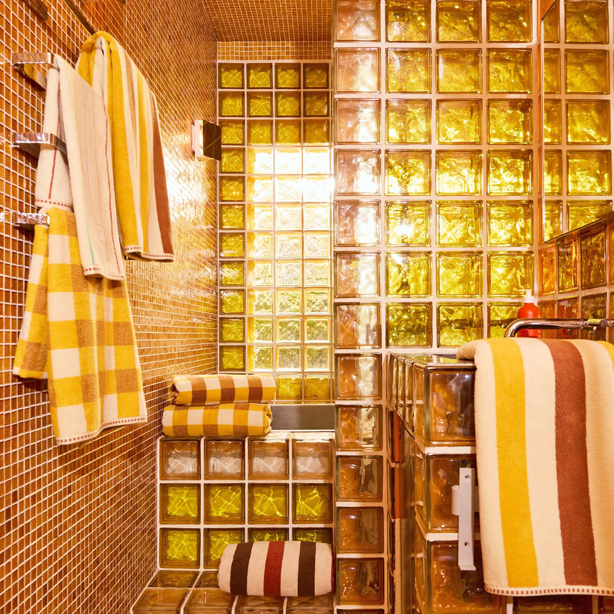 STRIPE BATH SHEET TOWEL CANYON - DYKE & DEAN