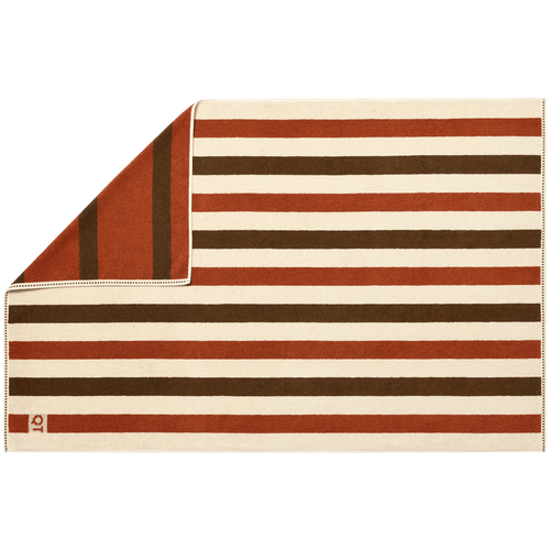 STRIPE BATH SHEET TOWEL CHOCOLATE - DYKE & DEAN