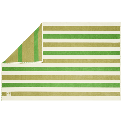 STRIPE BATH SHEET TOWEL OLIVE - DYKE & DEAN