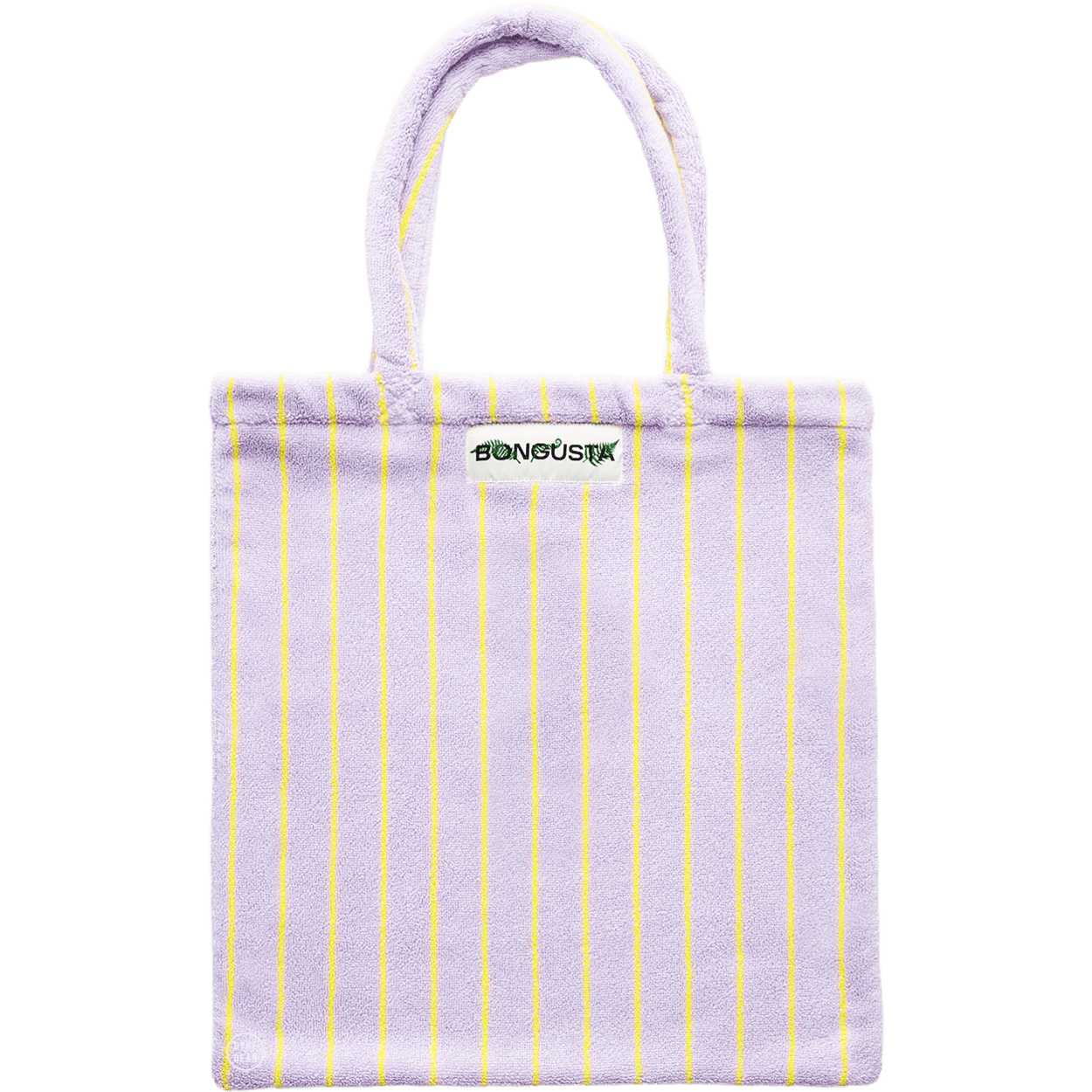 TOWEL FABRIC TOTE BAG LILAC & NEON YELLOW - DYKE & DEAN
