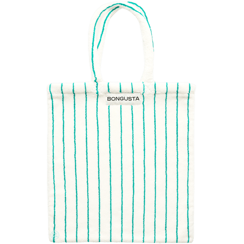 TOWEL FABRIC TOTE BAG PURE WHITE & GRASS - DYKE & DEAN