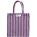 TOWEL FABRIC TOTE BAG WINE & LAVENDER BLUE - DYKE & DEAN