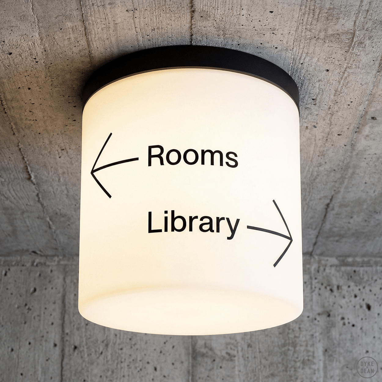 TUBE LAMP BLACK BASE LARGE - DYKE & DEAN