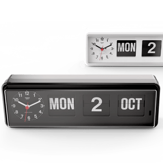 TWEMCO CALENDAR FLIP CLOCK BQ-38 BLACK - DYKE & DEAN