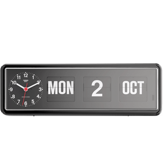 TWEMCO CALENDAR FLIP CLOCK BQ-38 BLACK - DYKE & DEAN