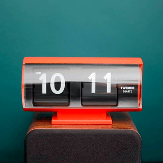 TWEMCO SMALL FLIP CLOCK QT-30T YELLOW - DYKE & DEAN