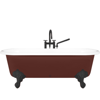 VINTAGE ENAMEL CAST IRON BATHTUB WITH FEET COLOUR - DYKE & DEAN