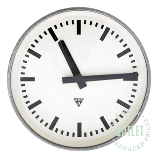 VINTAGE PRAGOTRON METAL CLOCK OUTLET - DYKE & DEAN