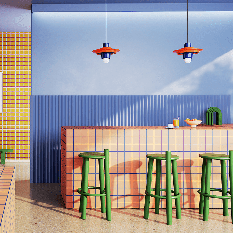 VIOLA CERAMIC PENDANT LIGHT - DYKE & DEAN