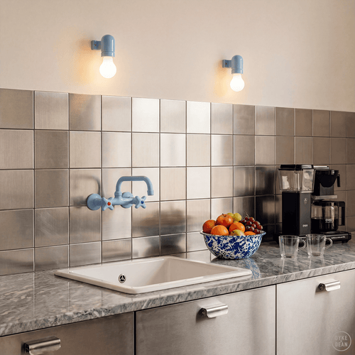 WALL ARM CERAMIC LIGHT BLUE - DYKE & DEAN