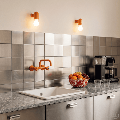 WALL ARM CERAMIC LIGHT PEACH ORANGE - DYKE & DEAN