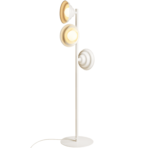 WAVE 3 LIGHT FLOOR LAMP CREAM - DYKE & DEAN