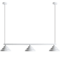 WAVE SUSPENSION BAR PENDANT 3 LIGHT GREY - DYKE & DEAN
