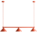 WAVE SUSPENSION BAR PENDANT 3 LIGHT RED - DYKE & DEAN