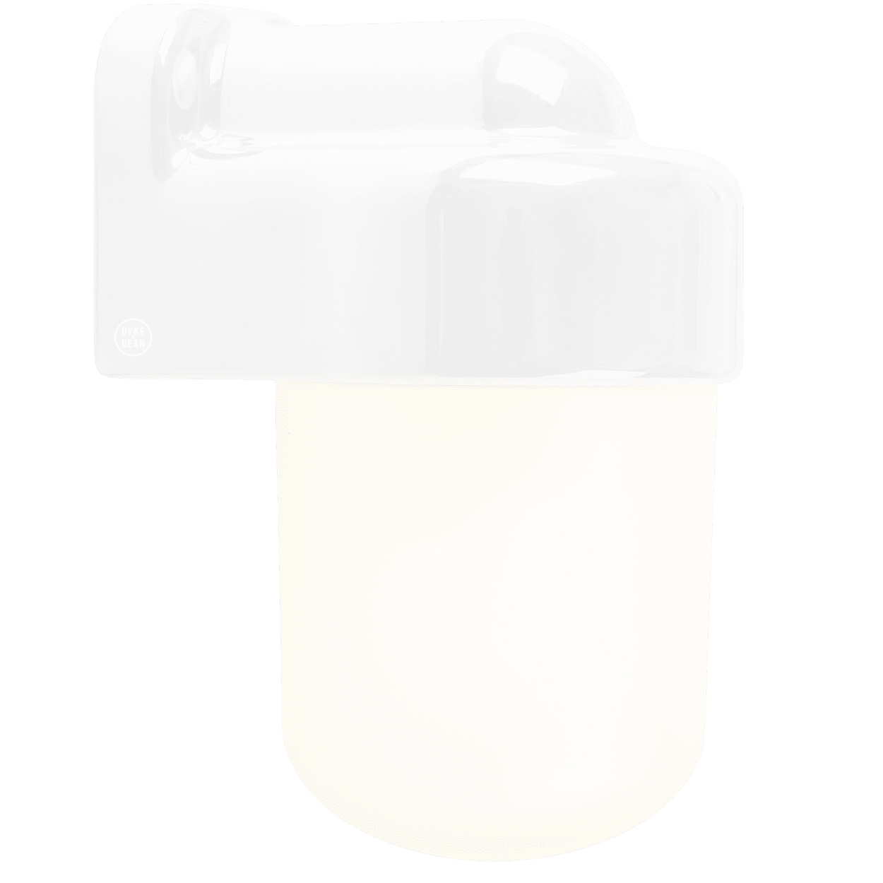 WHITE FROSTED PORCELAIN WATERPROOF SAUNA WALL LIGHT - DYKE & DEAN
