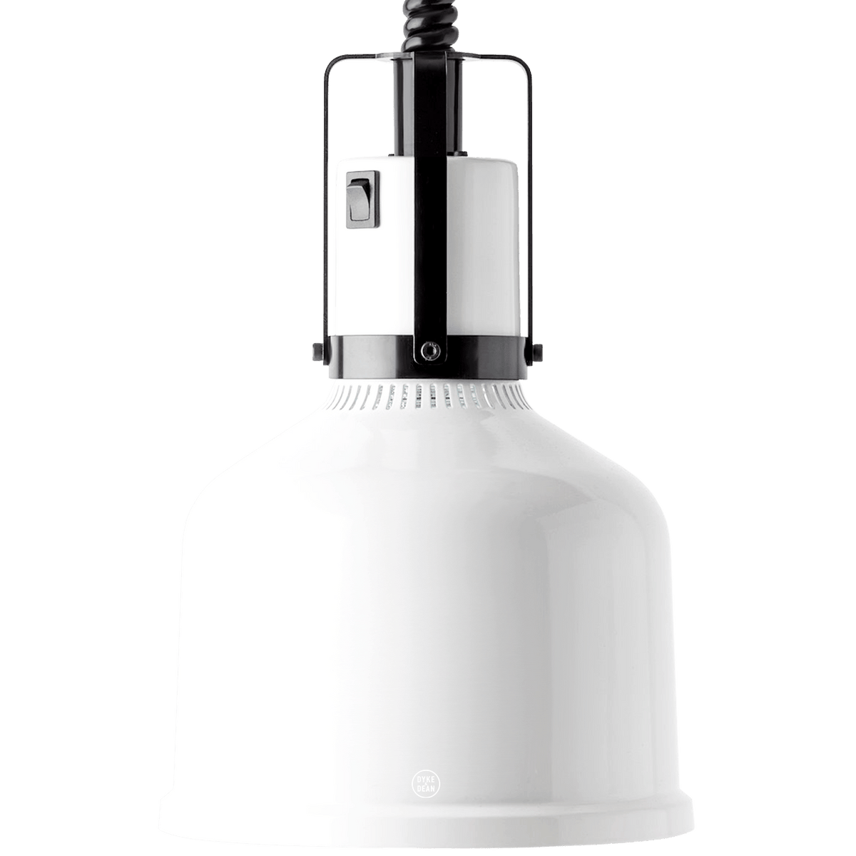 WHITE STAY HOT HEAT LAMP PENDANT FOCUS MO RETRACTABLE CORD - DYKE & DEAN