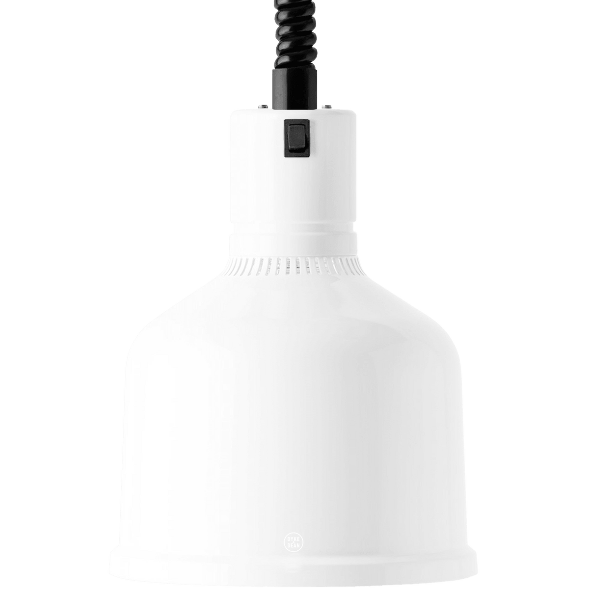 WHITE STAY HOT HEAT LAMP PENDANT FOCUS MS RETRACTABLE CORD - DYKE & DEAN