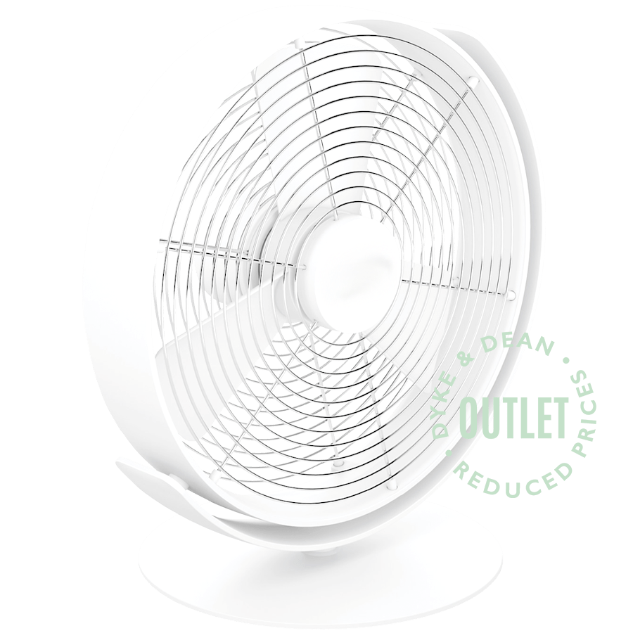 WHITE USB PORTABLE DESK FAN OUTLET - DYKE & DEAN