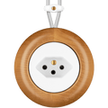 WOODEN PORCELAIN SURFACE MOUNTED FAGUS SOCKET SWISS - DYKE & DEAN